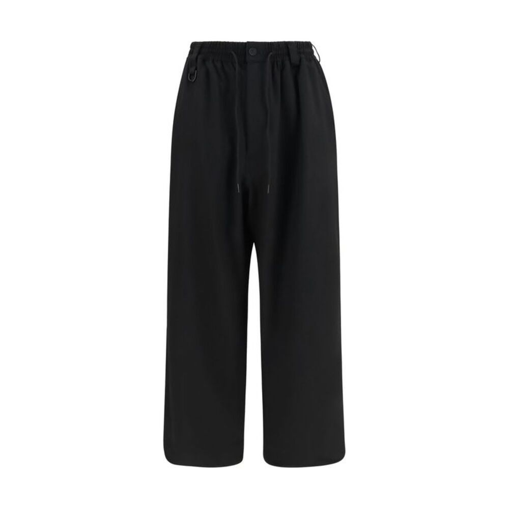Y-3 Black Wool Oves Aries Casual Men's Pants